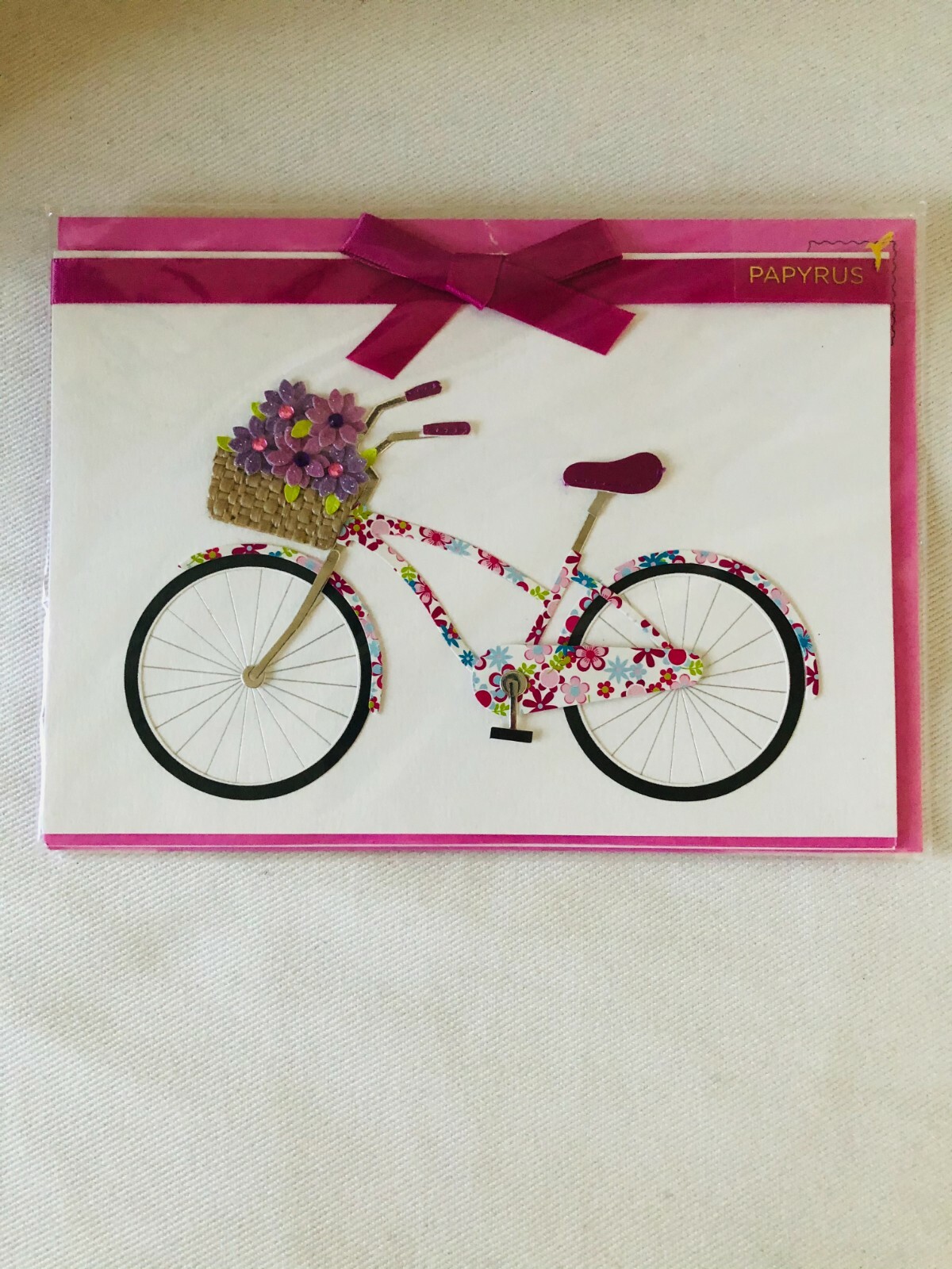 papyrus blank cards – gem flamingo, cafe, bicycle floral