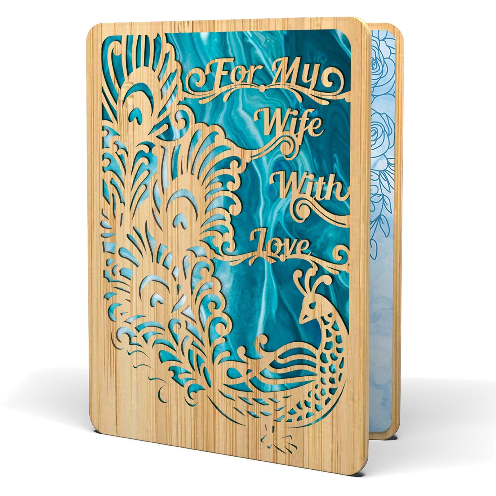 AGAPE LOVE CARDS Happy Birthday Card For Wife – | Made From Real Bamboo | 5″ …