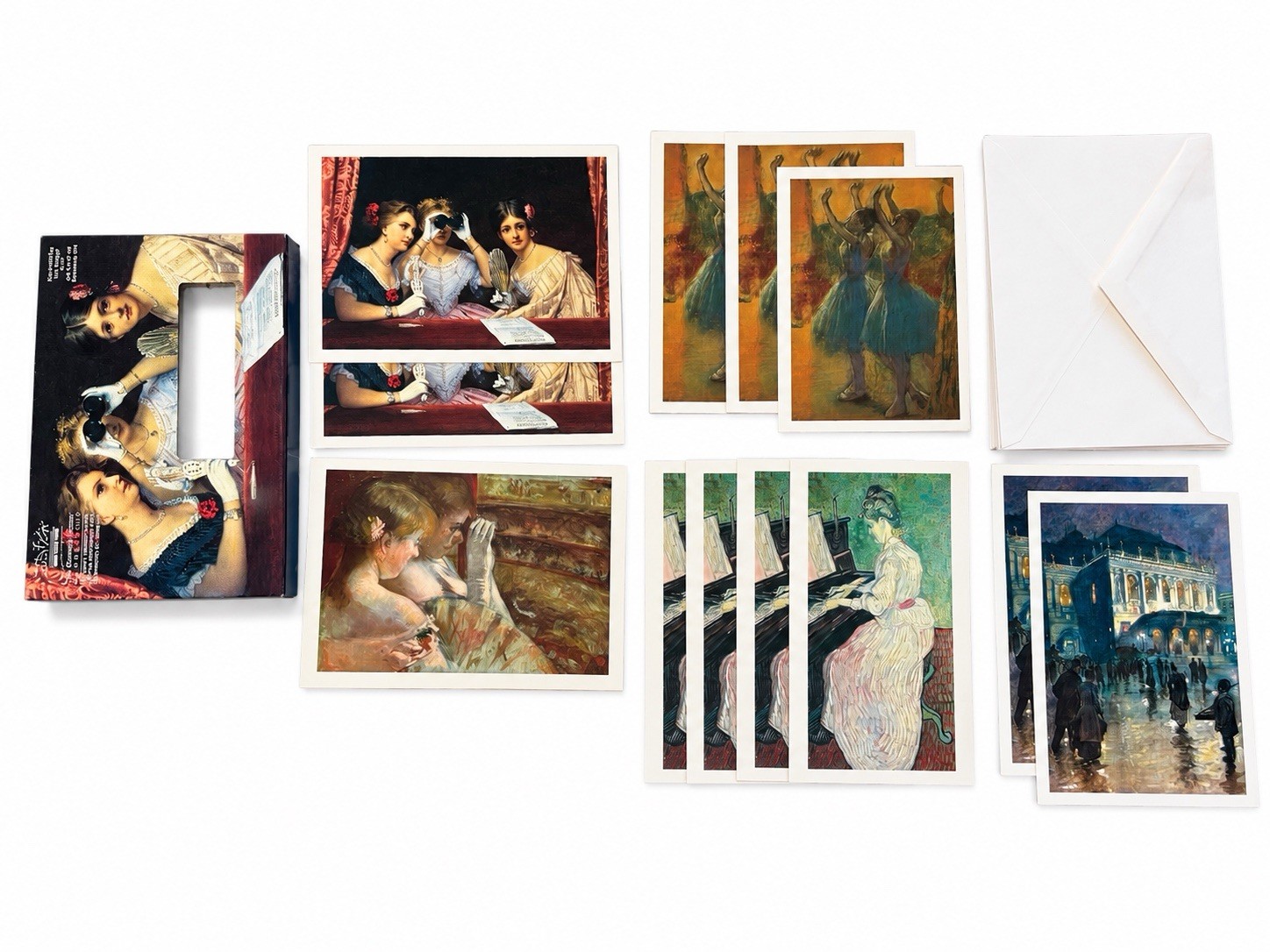 Vintage 1999 Kennedy Center Art Note Cards Boxed Set Van Gogh Degas Cassatt