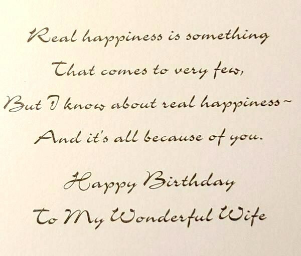 1 Birthday Greeting Card/Envelope Wife Spouse Friend Love Flowers Happy Choice