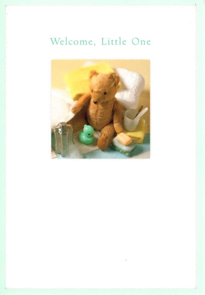 Congratulations New Baby Brown Teddy Bear Bears Hallmark Greeting Card