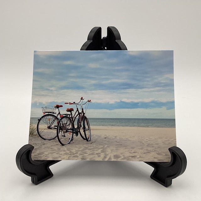 Buffini & Co Pair of Bicycles on the Beach 25 Blank Note Cards & Envelopes 2017
