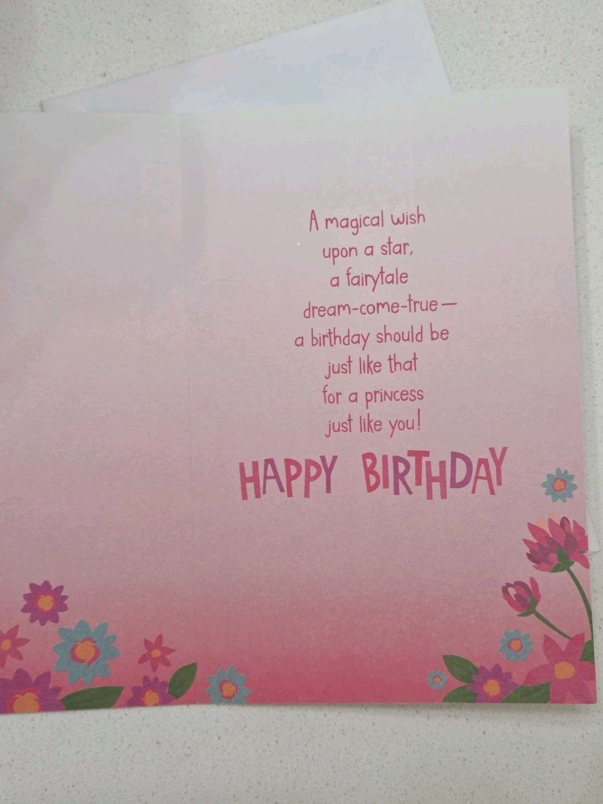 American Greetings Daughter Birthday Tiana Folded Card w/ Envelope