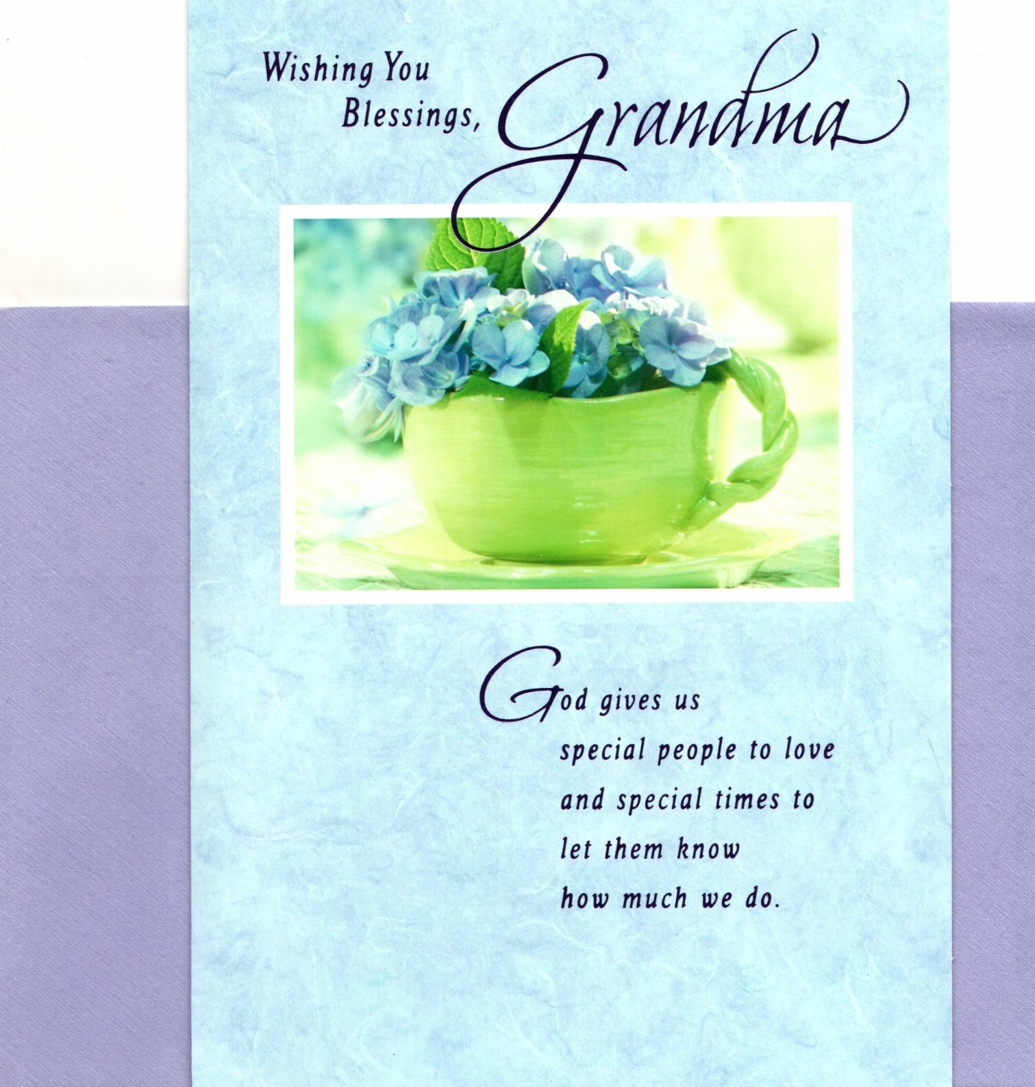 Happy Birthday Grandma Tea Cup Full Of Hydrangea Hydrangeas Hallmark Card