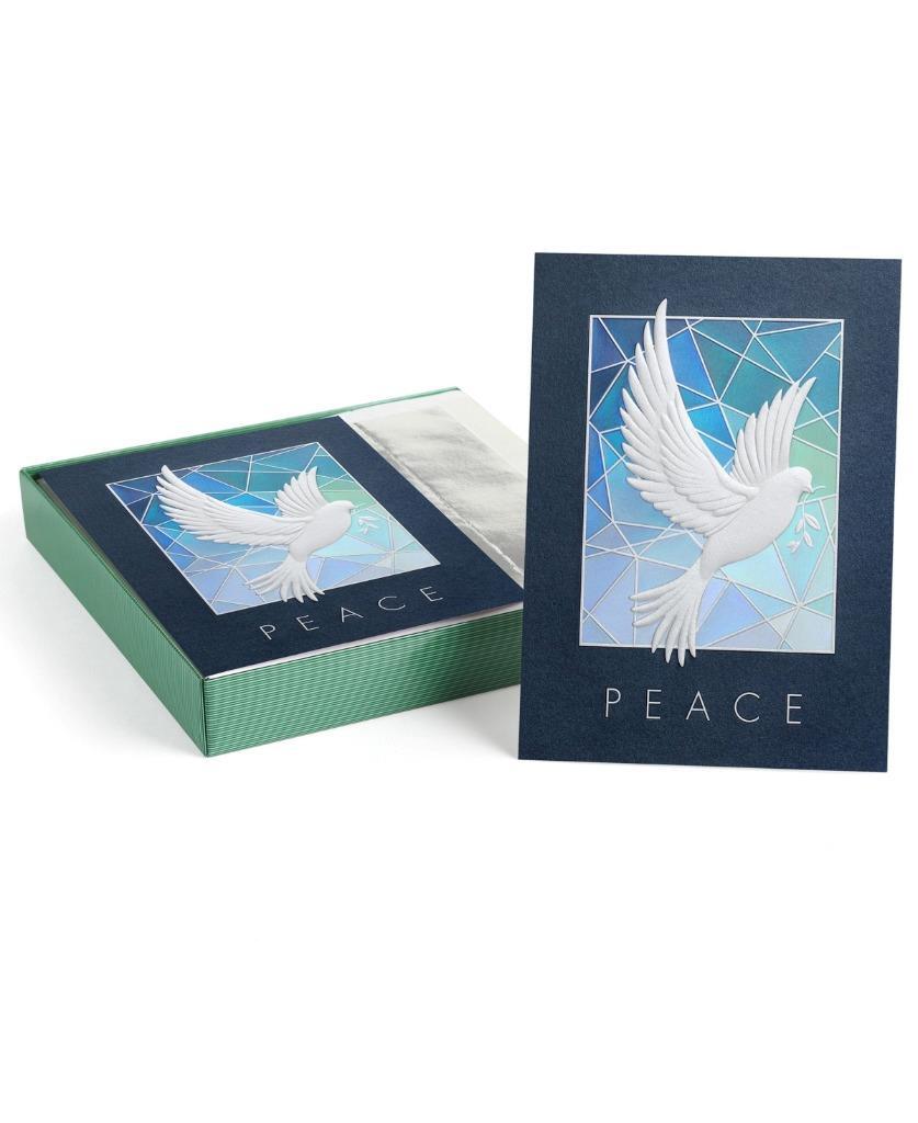 Masterpiece Studios Stained Glass Dove 16 Greeting Cards / 16 Envelopes