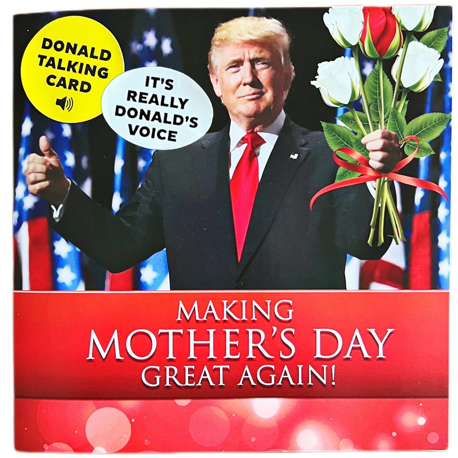 Talking Donald Trump Mother’s Day Card – Hear 6 Inches, Red, White, Blue