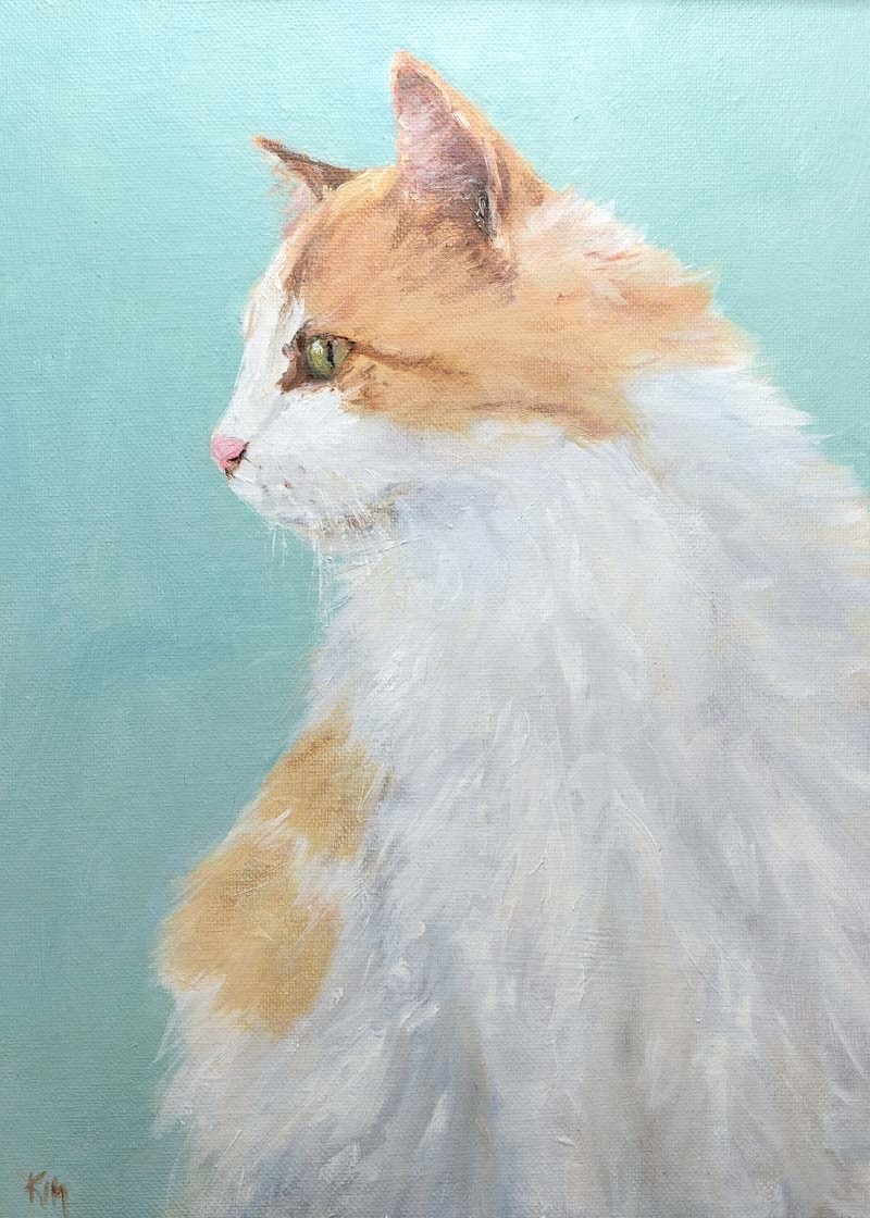 CAT 5″x7″ Notecard with Envelope – Direct from Artist – Blank Inside