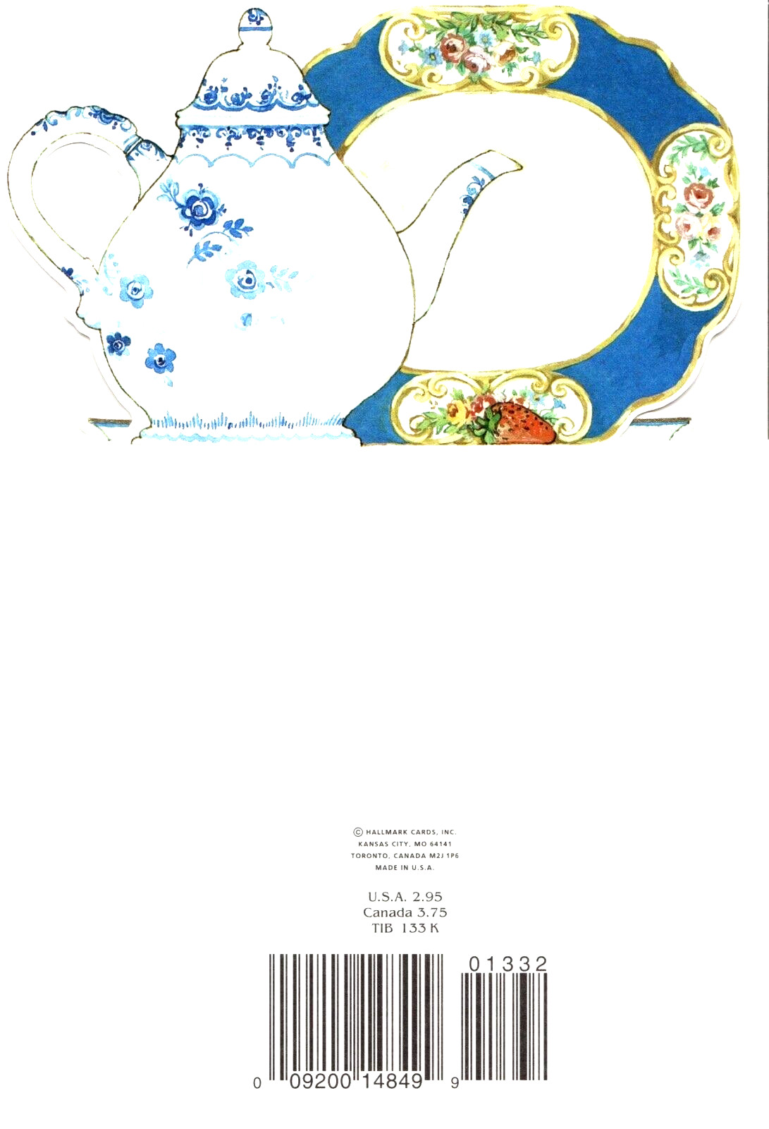 Happy Birthday Mom Blue Teacup Teacups Tea Party Floral Hallmark Greeting Card