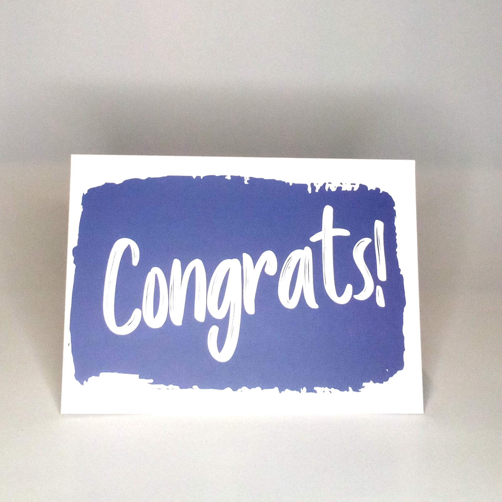 Congratulations Greeting Card, Congrats, Blue, White,