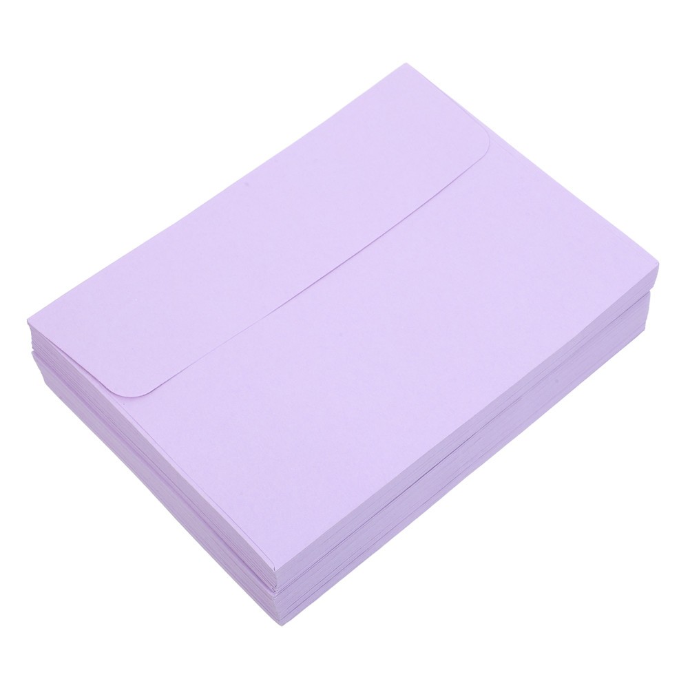 80Pcs Reusable Paper Invitation Envelopes Lavender for Holiday and Party Use