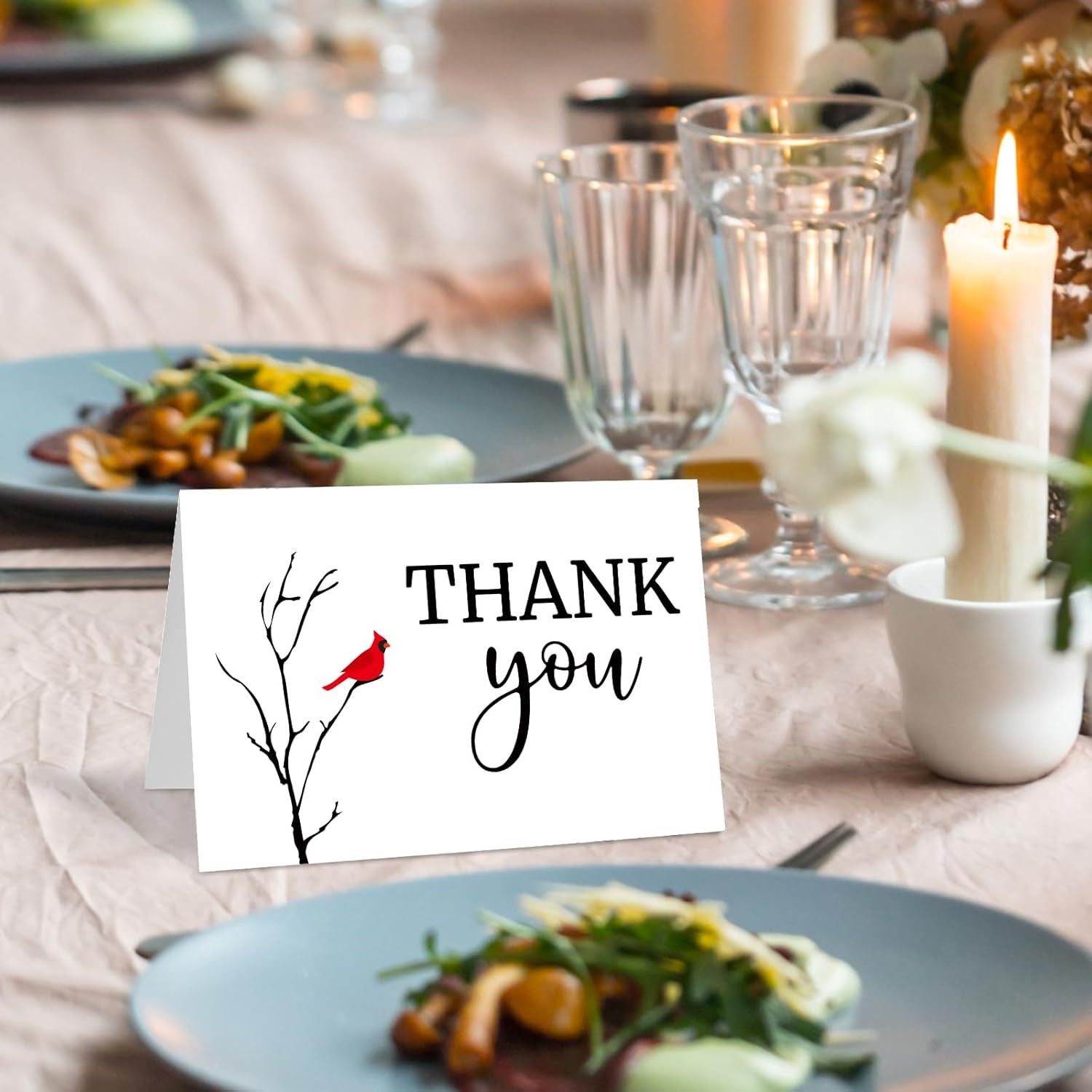 25 Pack Sympathy Thank You Cards for Funeral with Envelopes Sticker and Message