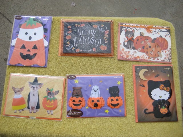 Lot of 6 PAPYRUS Halloween Cards new sealed # V