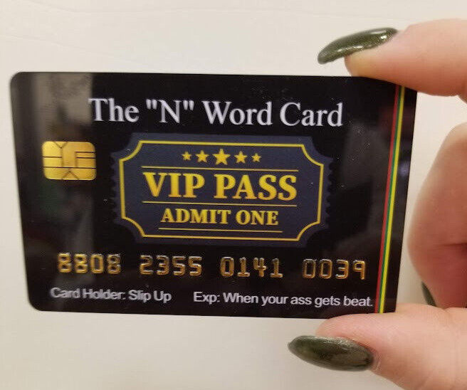 Aromabug Funny Fake Bankcards, 4 PACK: N WORD PASS Card: (Free Shipping)
