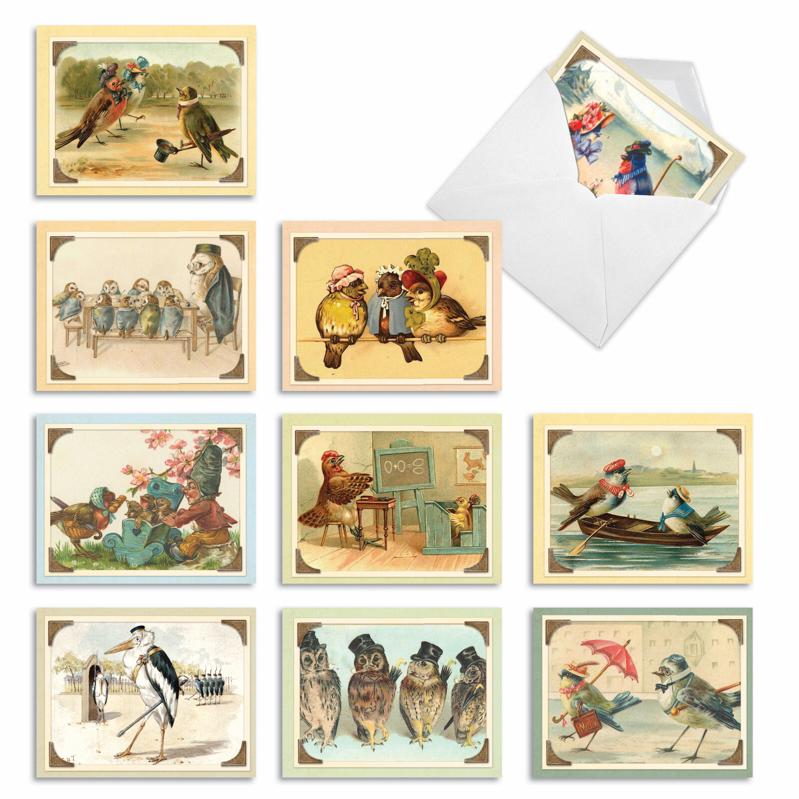 10 Assorted All Occasion Blank Note Cards with Envelopes – SWEET TWEETS M2344OCB