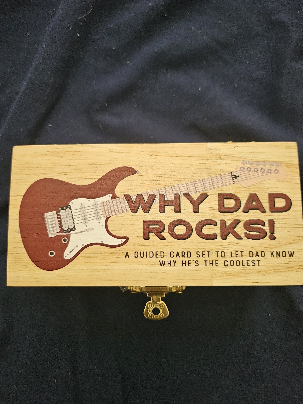 Why Dad Rocks Wooden Box With Guided Cards