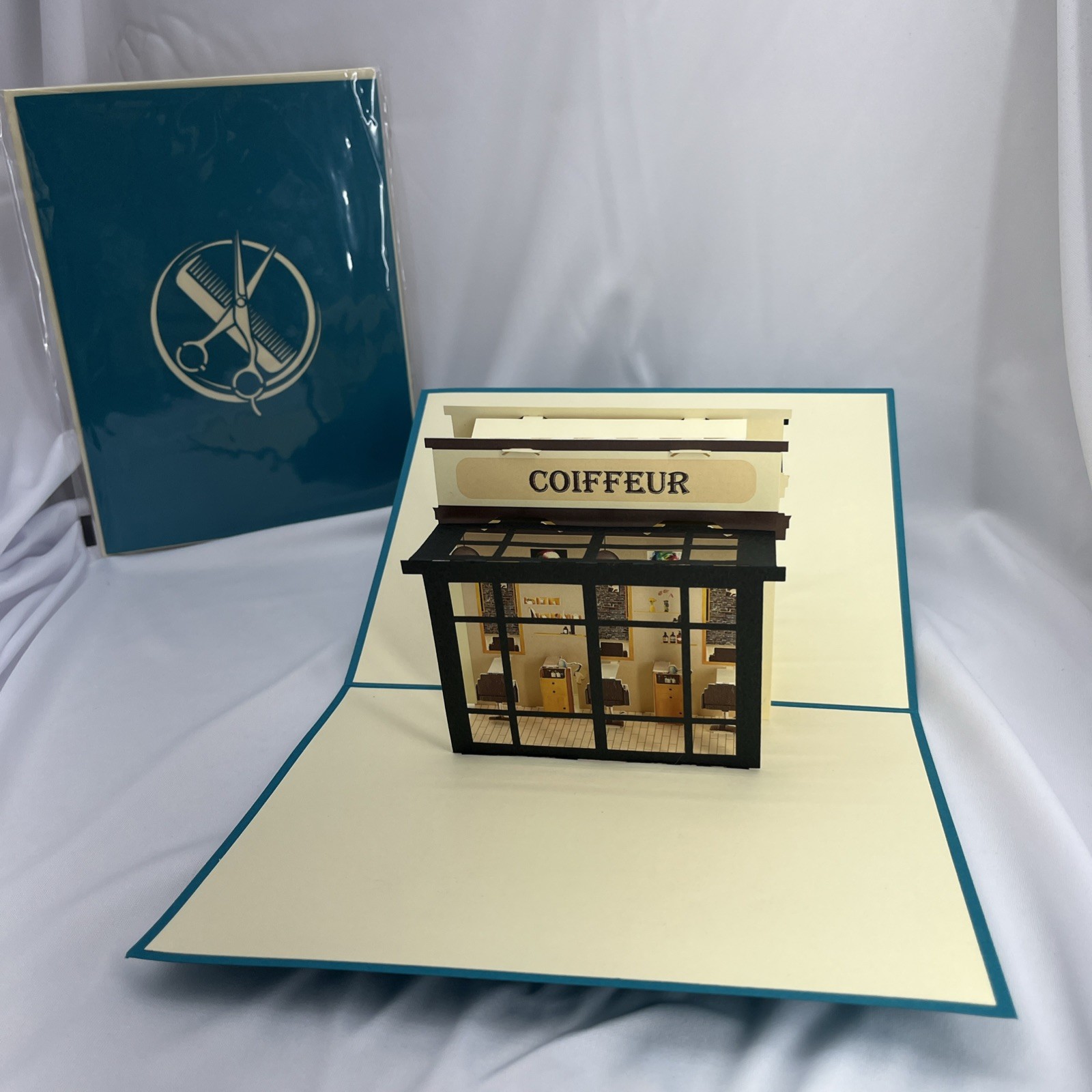 Barber Hairdresser Coiffeur 3D Pop Up Greeting Card for All Occasions