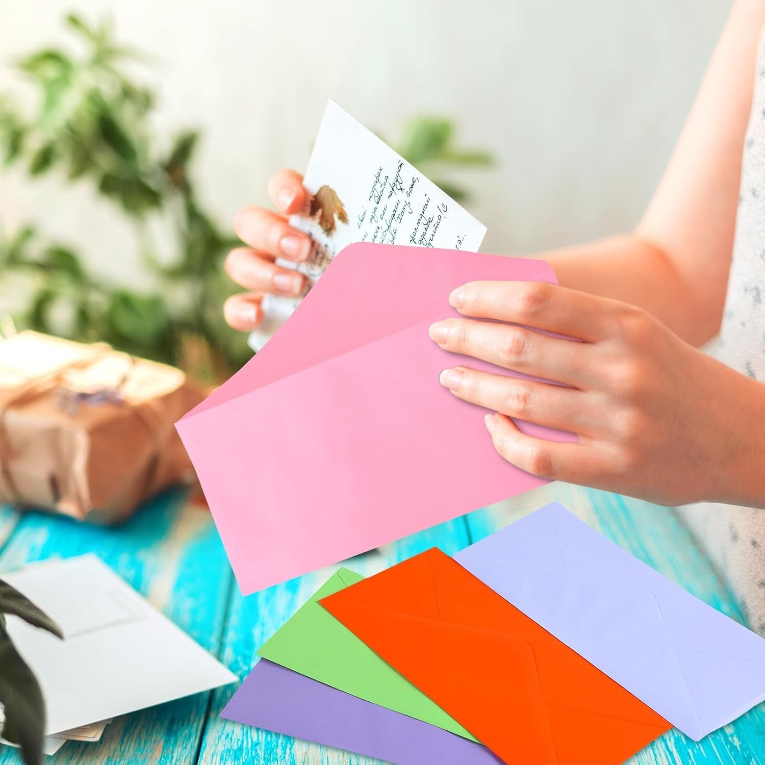 Assorted 500-Pc Neon Envelopes in 10 Colors – Ideal for Letters & Announcements