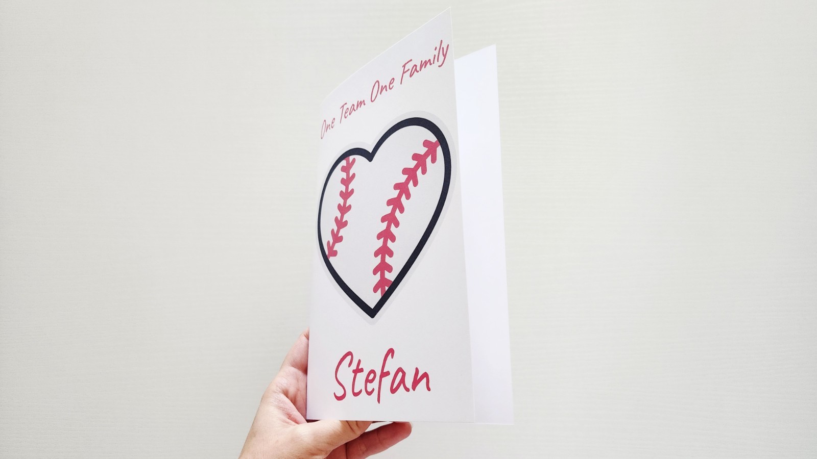 Personalized Baseball Team Card, One Team One Family Card, Custom Name Baseball