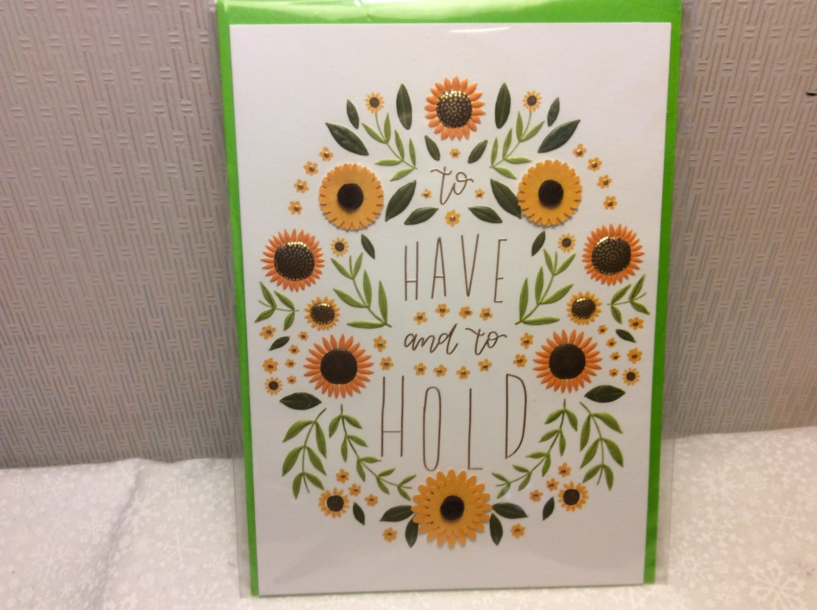 CONGRATULATIONS HIGH NOTE GREETING CARD New w/envelope “TO HAVE AND TO HOLD….”