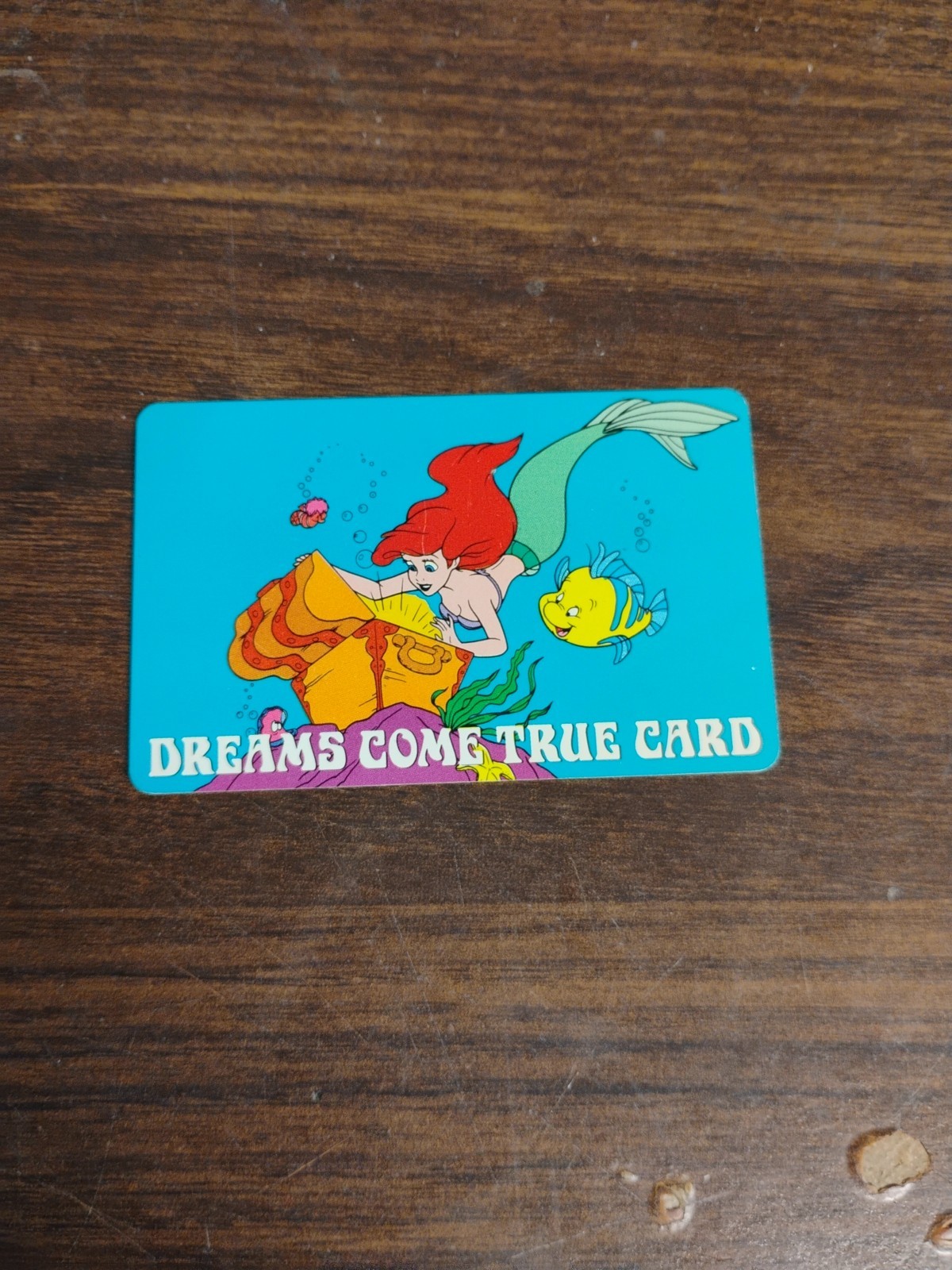 Little Mermaid Dreams Come True Card Plastic Credit Card Size Used