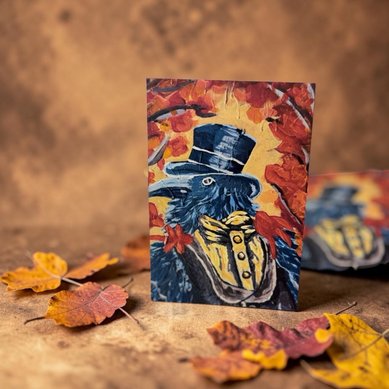 Victorian Raven Greeting Card Set by Briefcase Artist – 5 Blank Cards