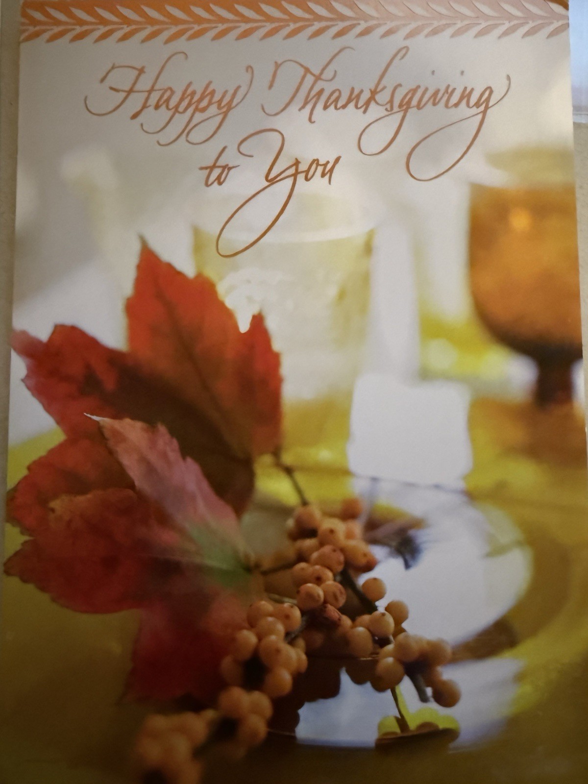 “Happy Thanksgiving too You” – Fall Decoration on Table – 4.75″ X 6.75″