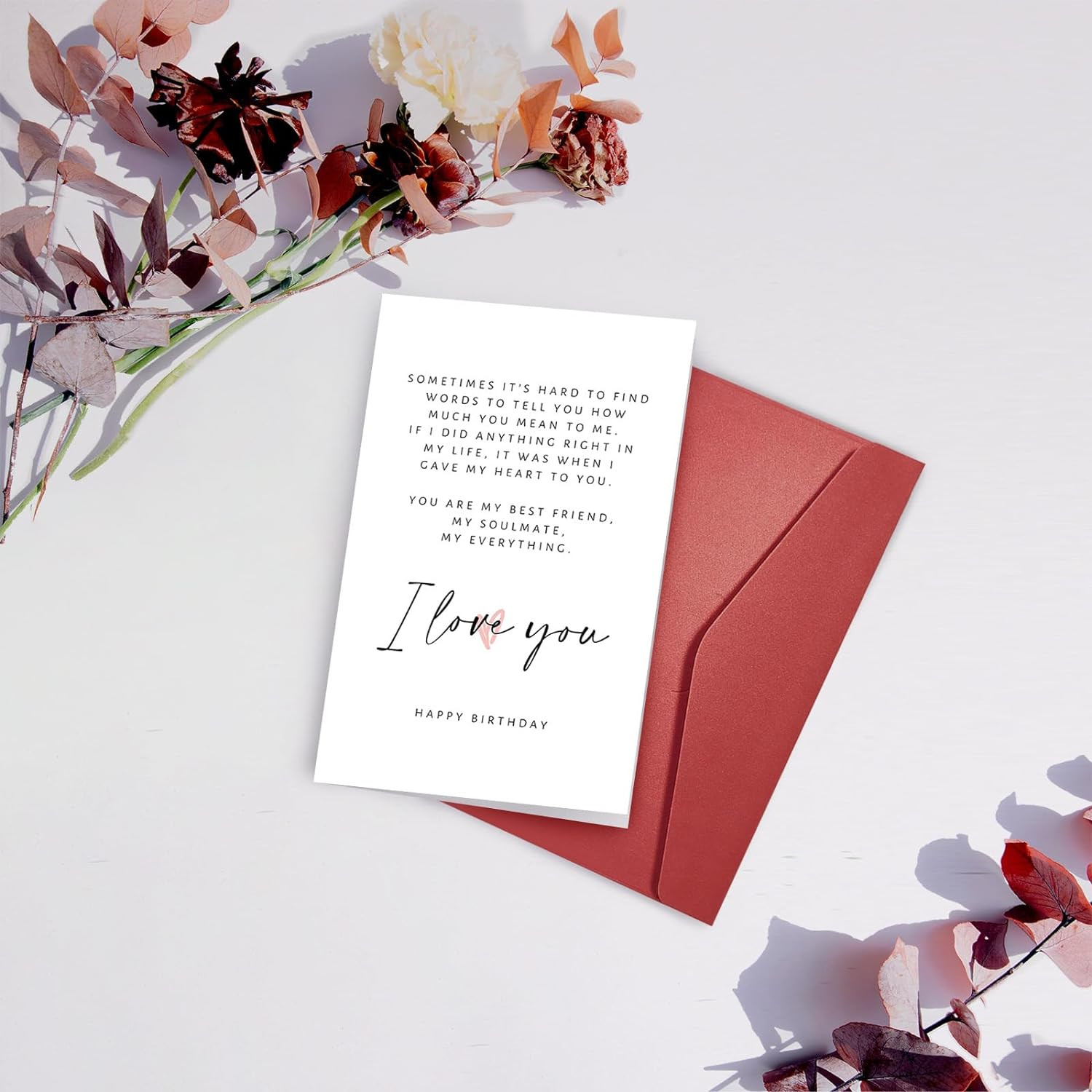 Birthday Poem Card for Him Her, Romantic Boyfriend #17