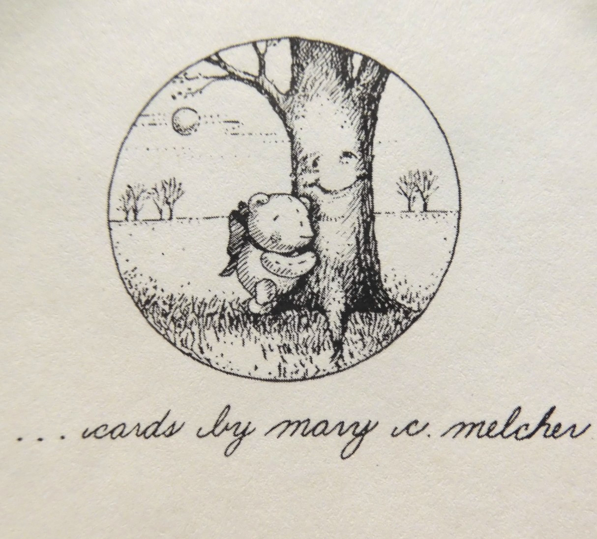 2 Cards Recycled Nice Valentine’s Day By Mary C. Melcher Bear In Tree with Heart