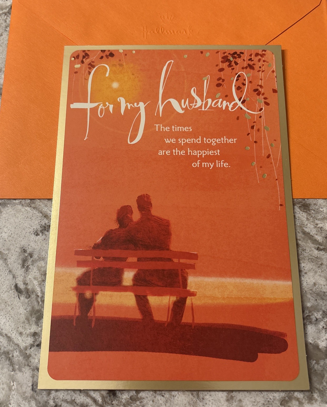 Happy Birthday For My Husband With All My Love 5.5×8” Hallmark Greeting Card