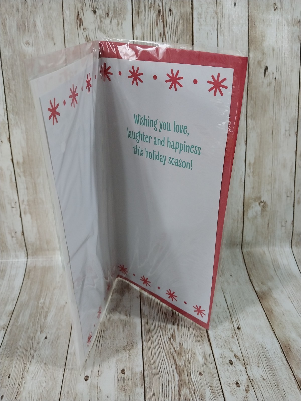 New! “Let It Snow” Snowman Frosty Greeting Card & Envelope Christmas Candy Cane