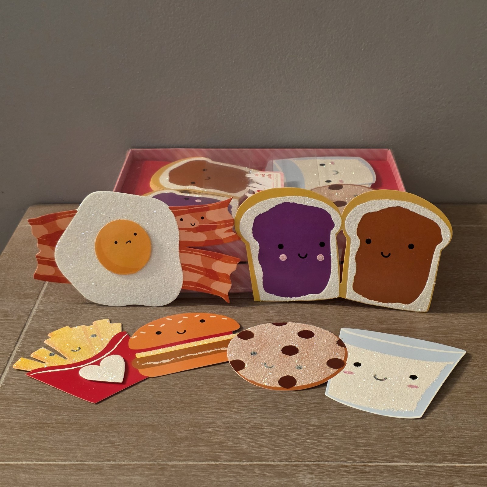 Peanut Butter/Jelly Milk/Cookies Eggs/Bacon 32 Valentine’s Cards