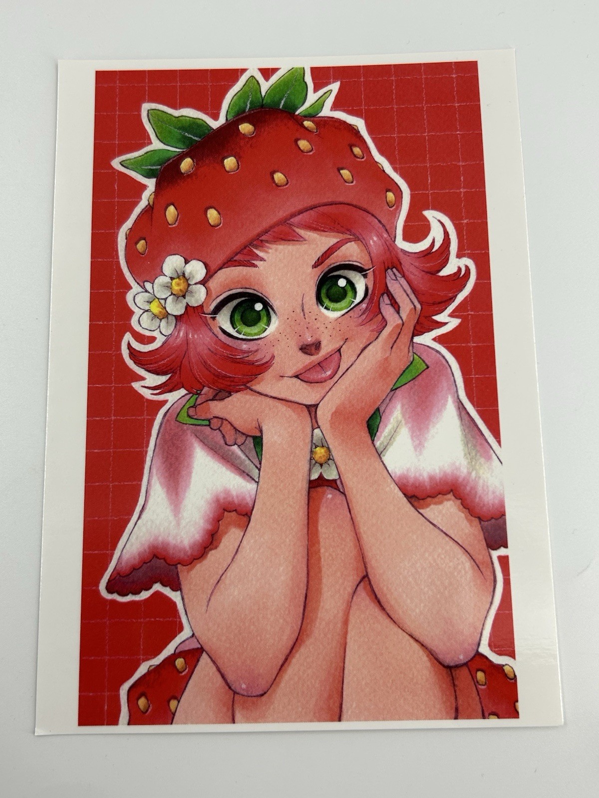 2019 Chihiro Howe Picture Card Anime Manga Strawberry Hat Girl Red Hair