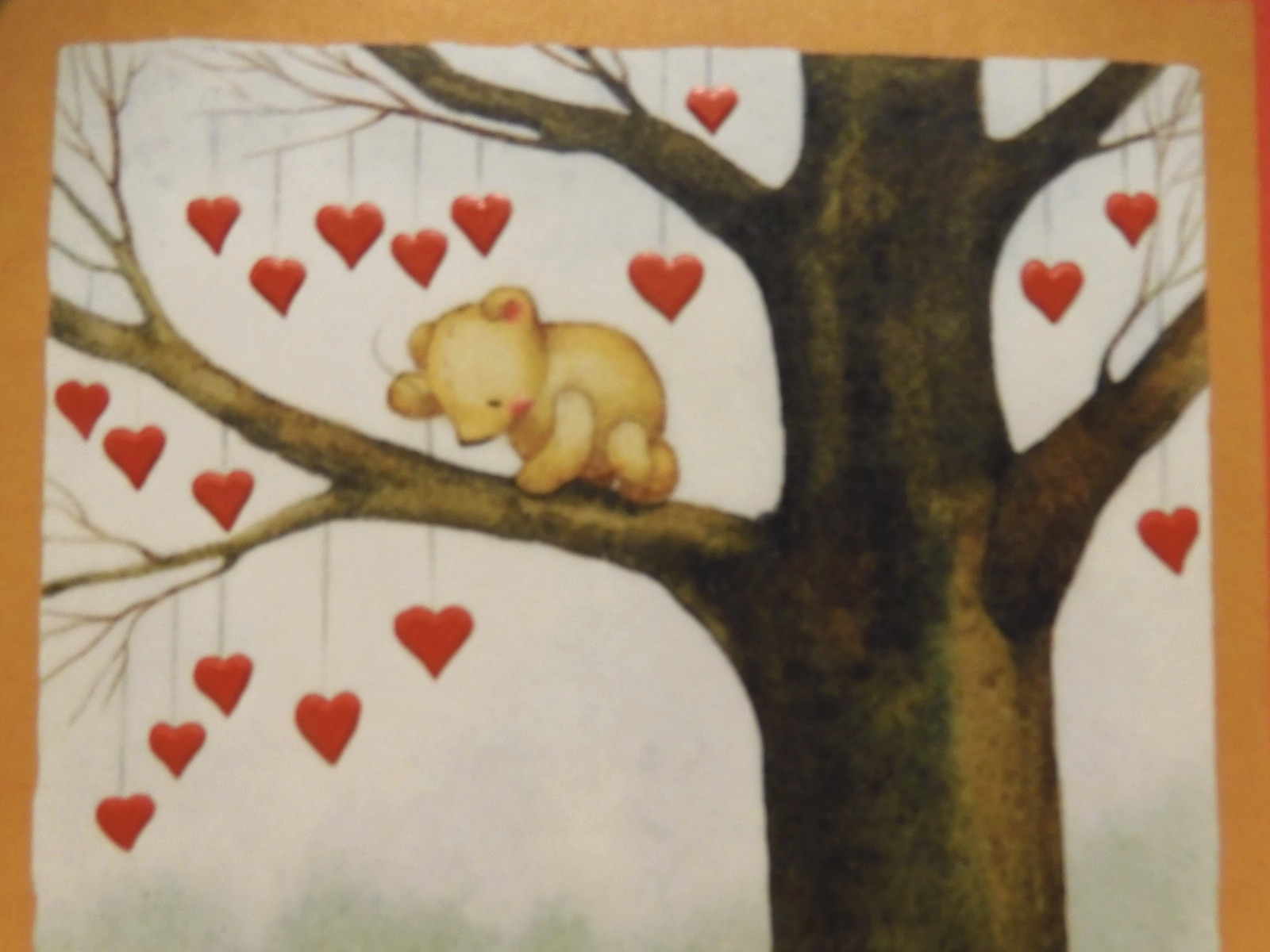 2 Cards Recycled Nice Valentine’s Day By Mary C. Melcher Bear In Tree with Heart