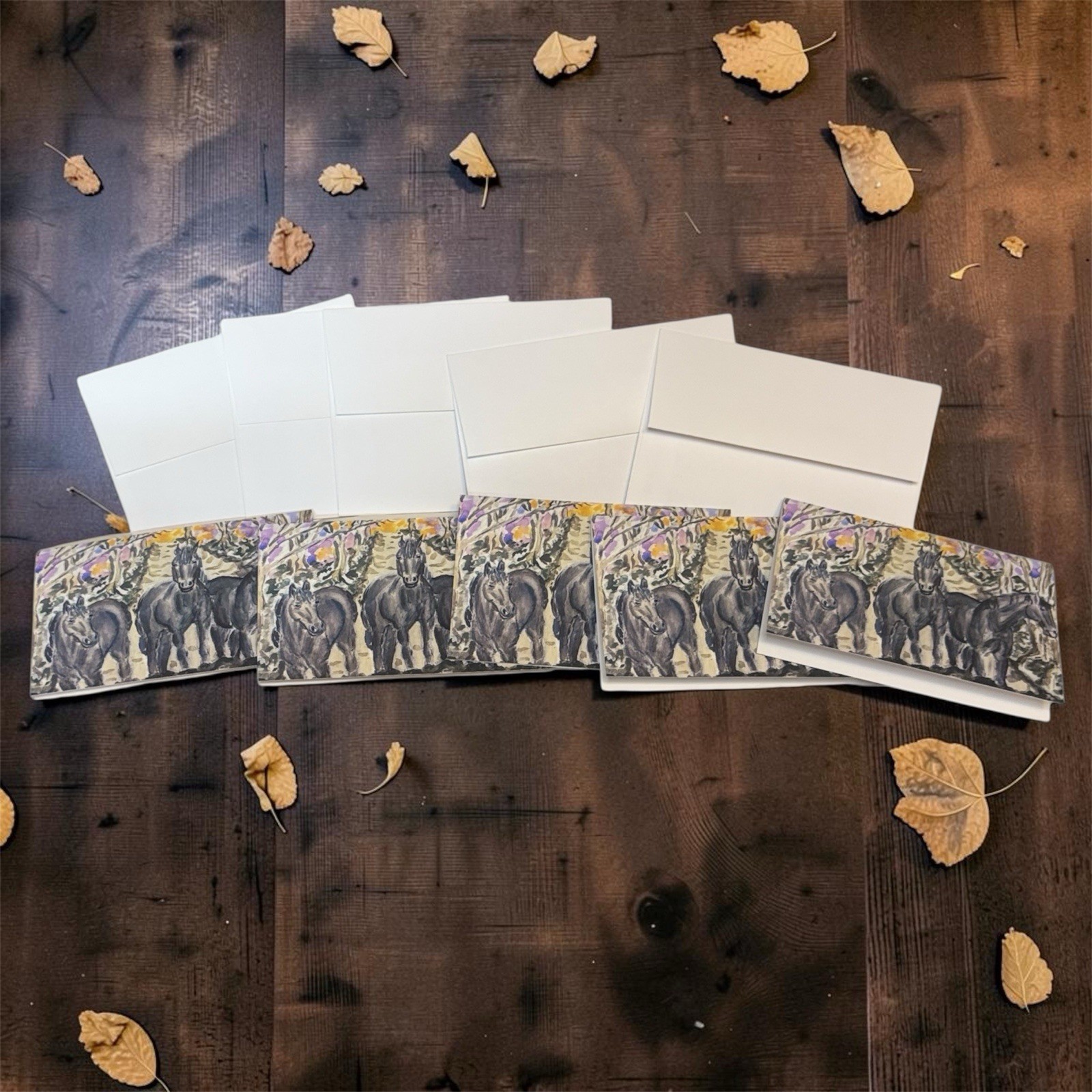 Mystical Forest Horse Greeting Card Set of 5 by Briefcase Artist