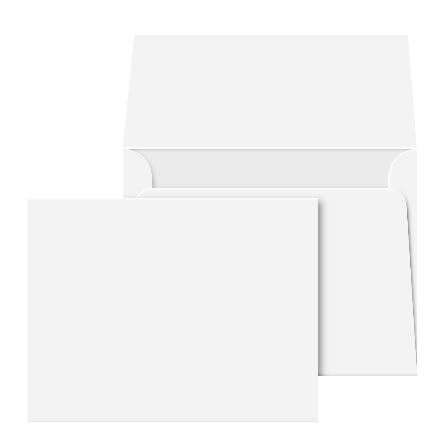A2 Blank White Note Cards & Envelopes – 80lb Cover – 4 1/4 x 5 1/2 – Set of 50