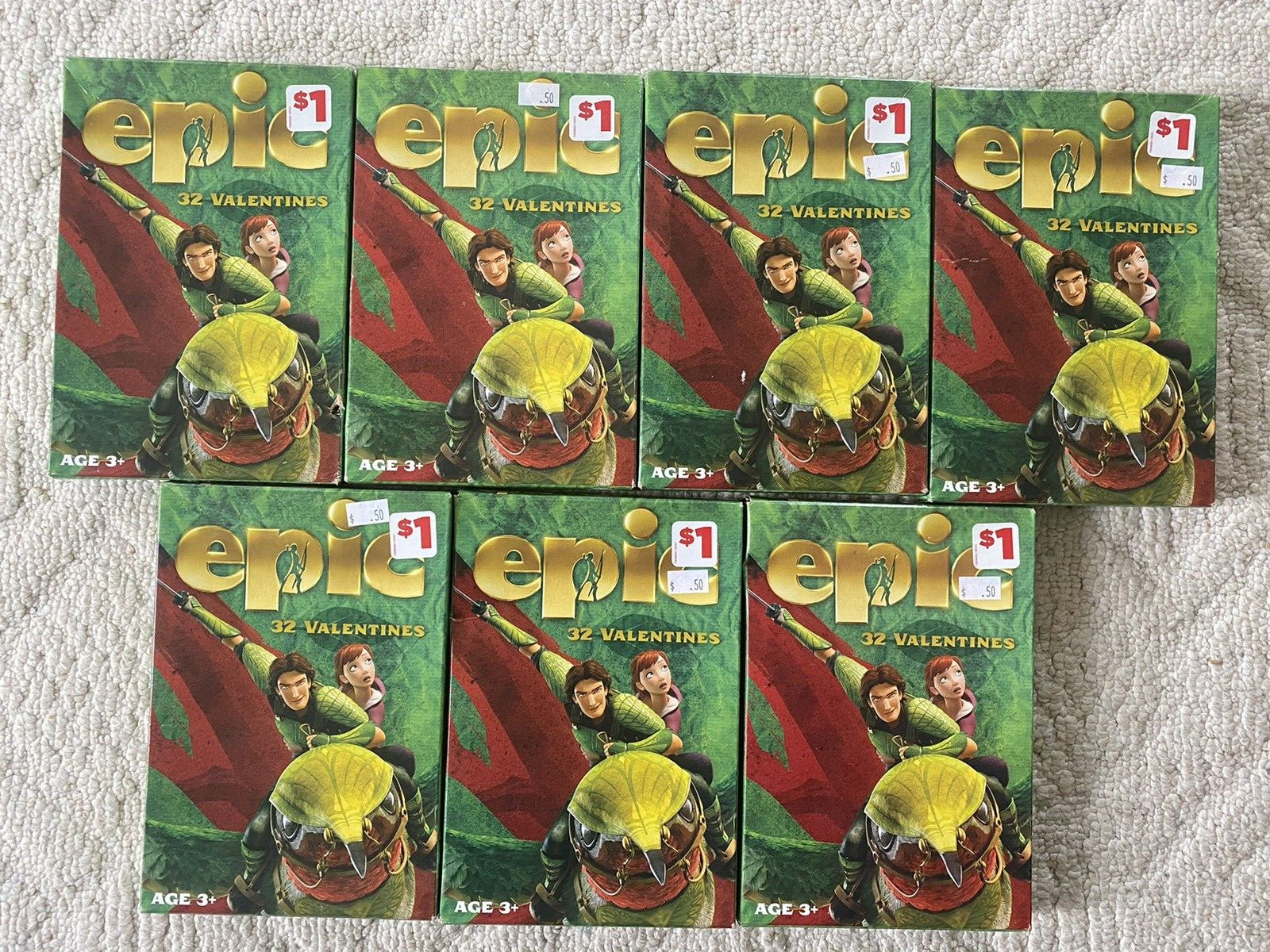 Epic Valentine’s Day Cards 32 Count 8 Designs Paper Magic Group 2013 lot of 7