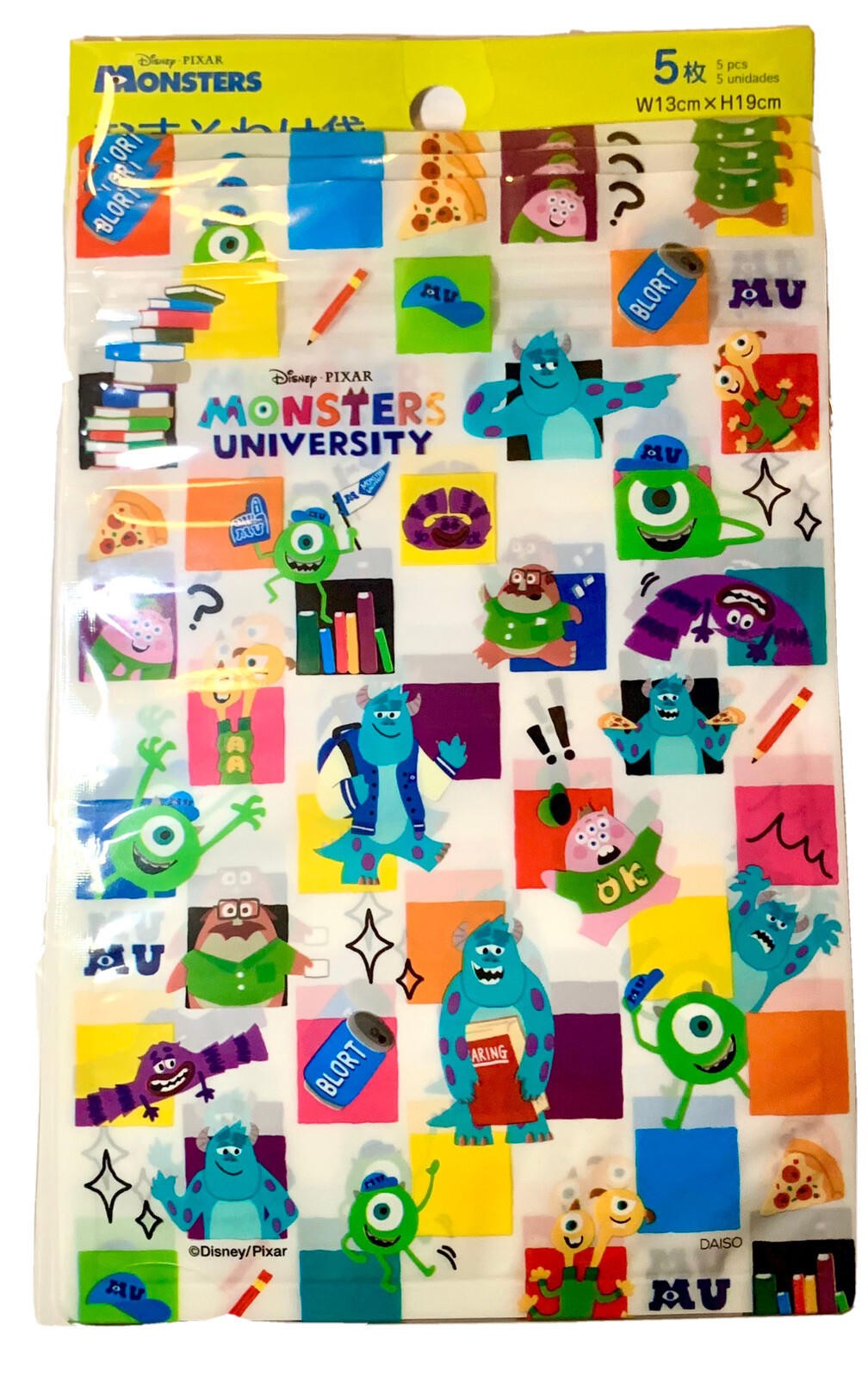 Disney Monsters Inc Zip Bags Sully Mike Boo For Party Treats Gift Kids Cartoon