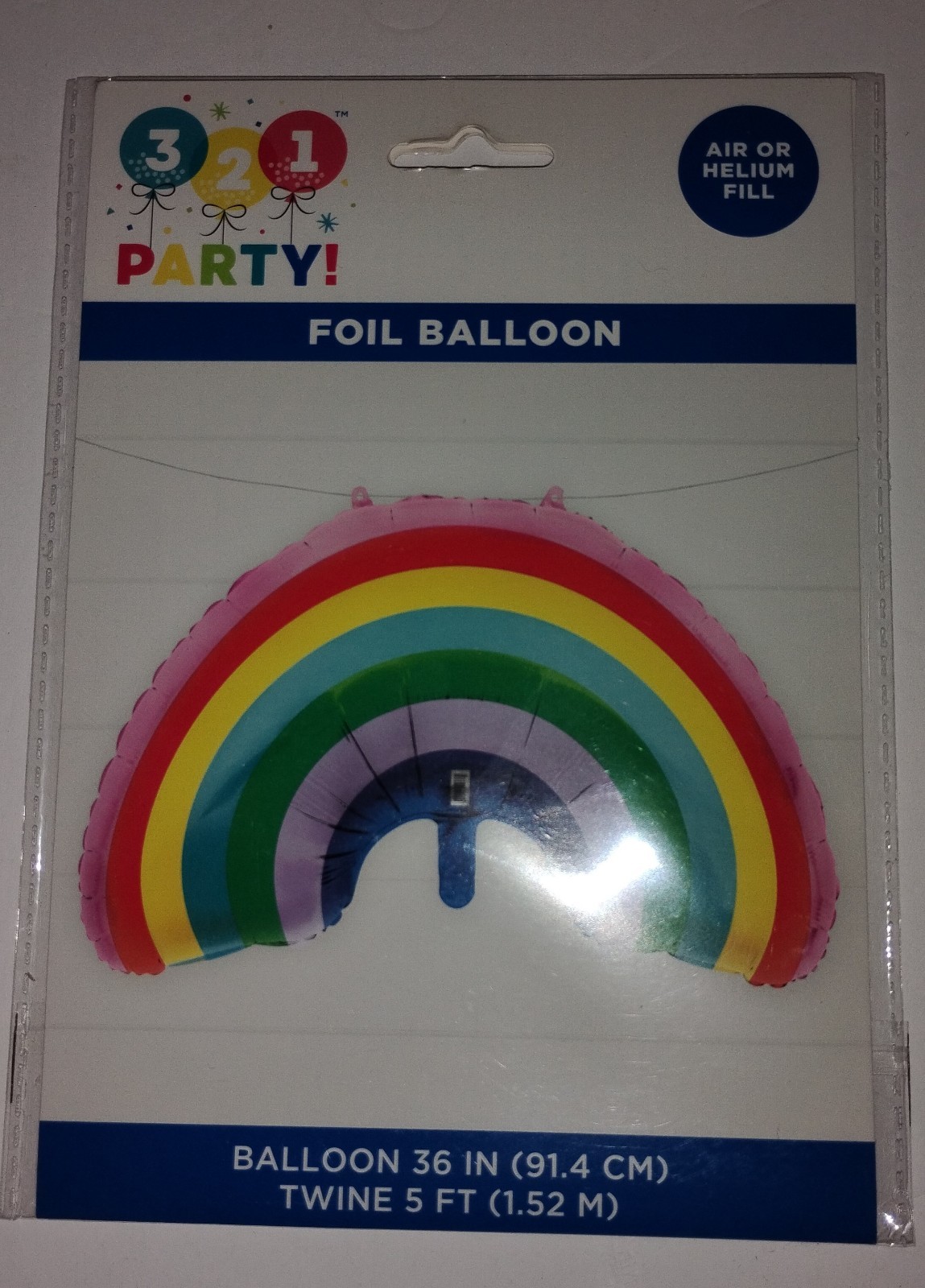 Rainbow Foil Balloon Helium Or Air 36” Large Multicolor 321 Party