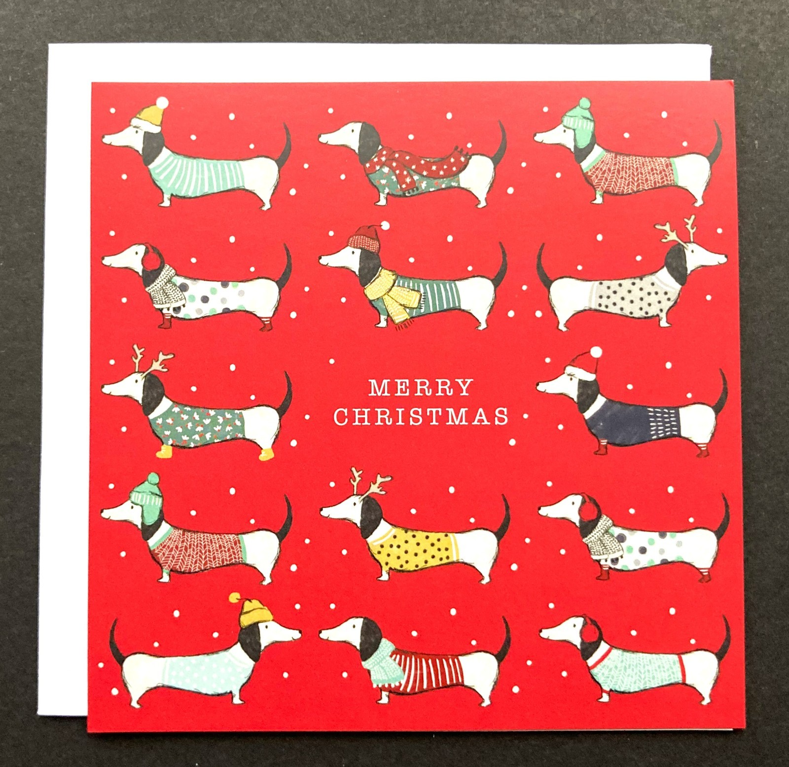 SET OF 4 Dachshund Charity Christmas Cards Britain British England Dementia UK
