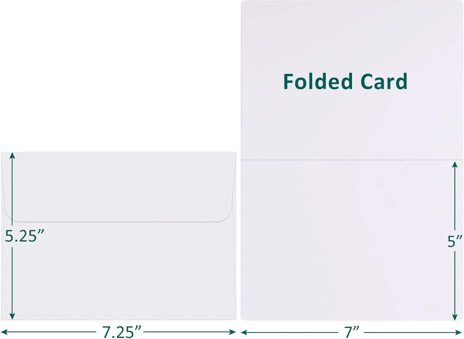 Eupako White Blank Cards and Envelopes 100 Pack – 5×7 Heavyweight Folded Cardsto