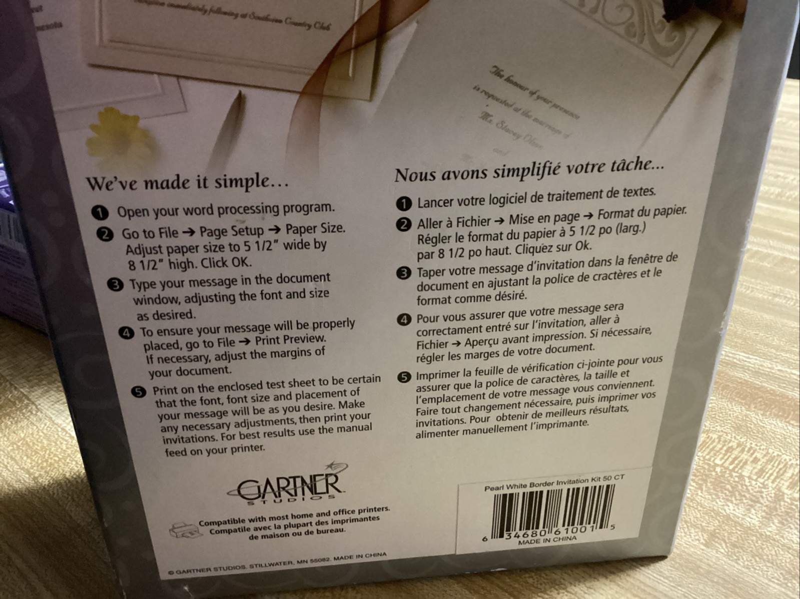 Gartner Studios create your own computer Invitation Kit 50 Count invitations