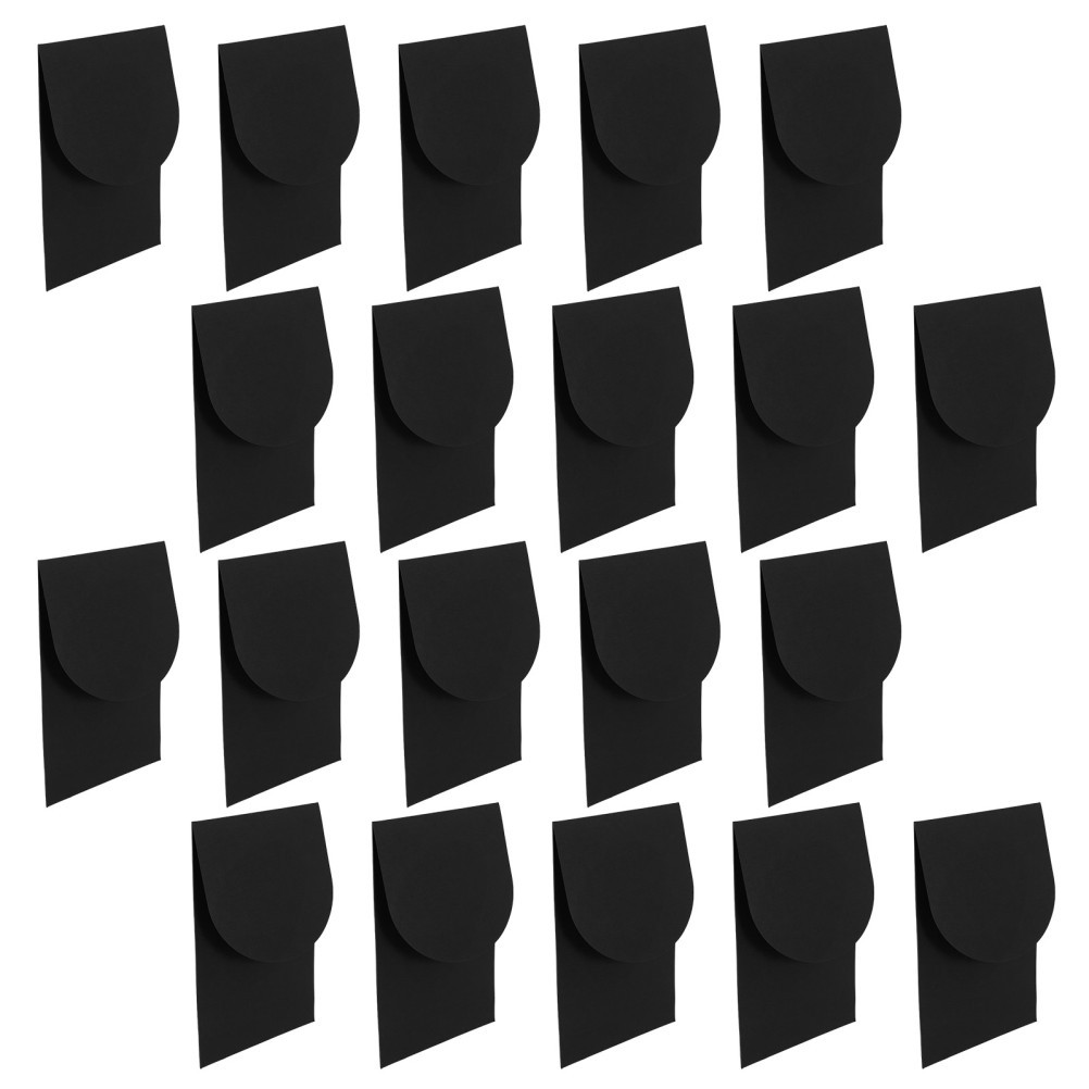 20Pcs Black Blank Envelopes for Cards Smooth Writing Paper for Party Invitations