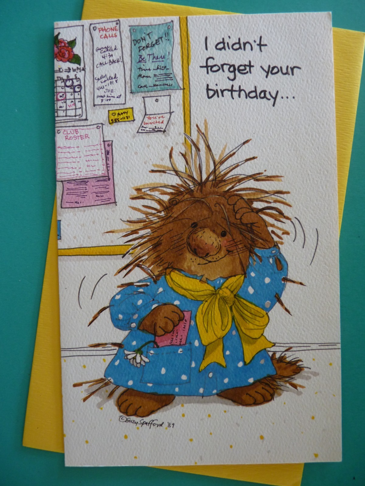 Vintage SUZY’S ZOO Belated Birthday Greeting Card For Anyone