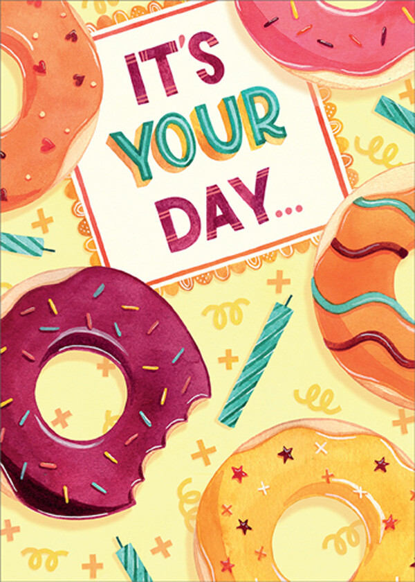 RSVP Donuts and Candles It’s Your Day Funny / Humorous Birthday Card
