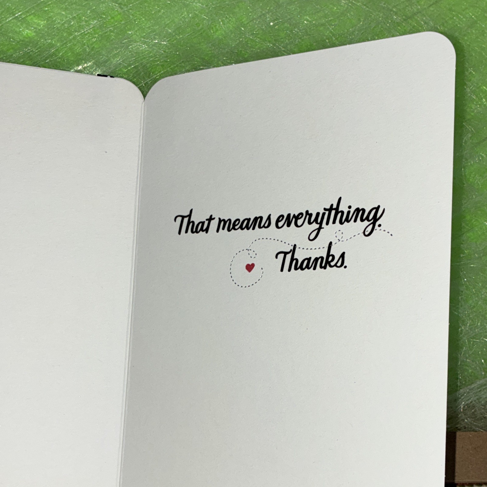 Thank You Folded Greeting Card White Black Red “Life is crammed with thing (103)