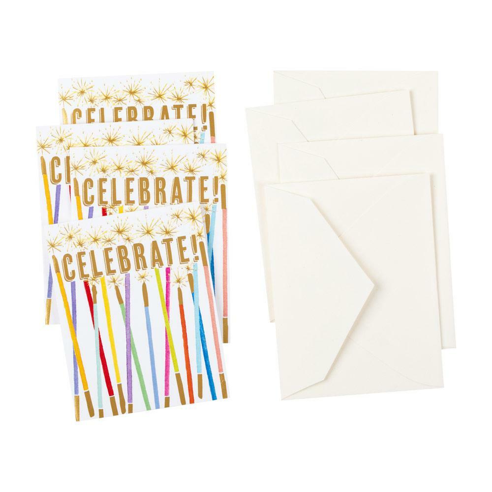 Caspari Gift Enclosure Cards, Party Candles (10004ENC)