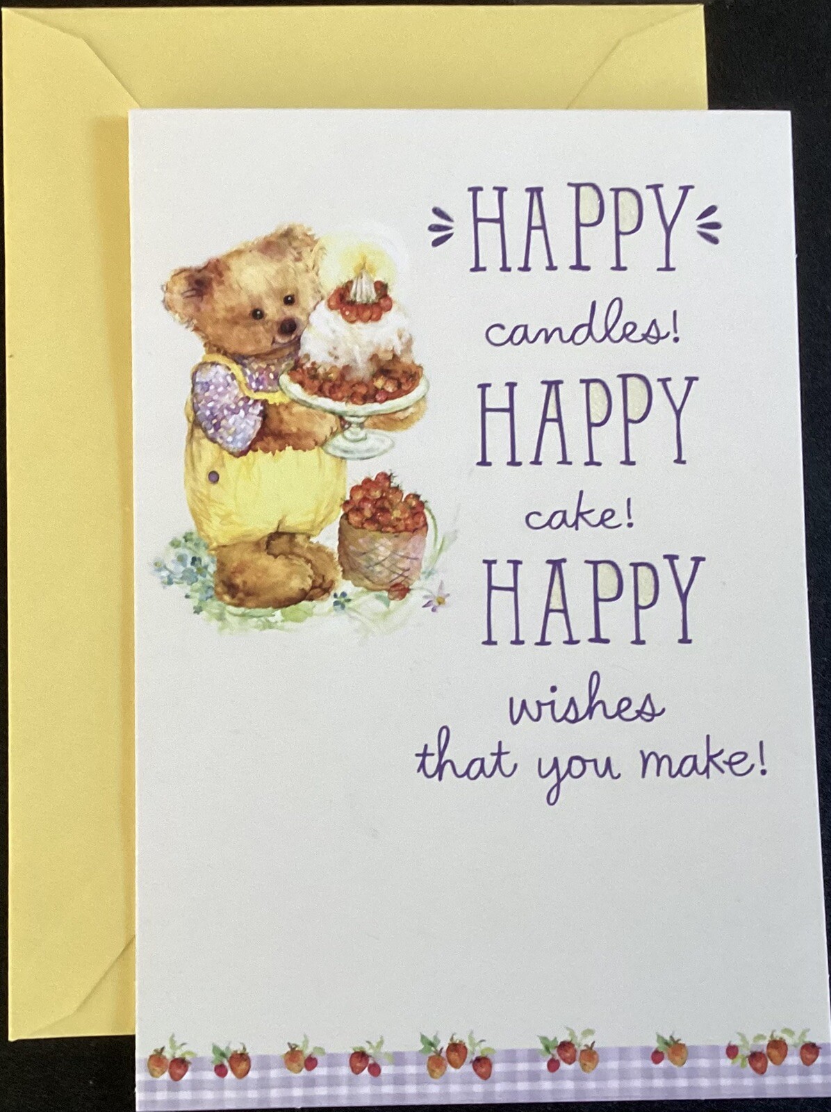 Happy Birthday Teddy Bear Card Hallmark Greeting Card