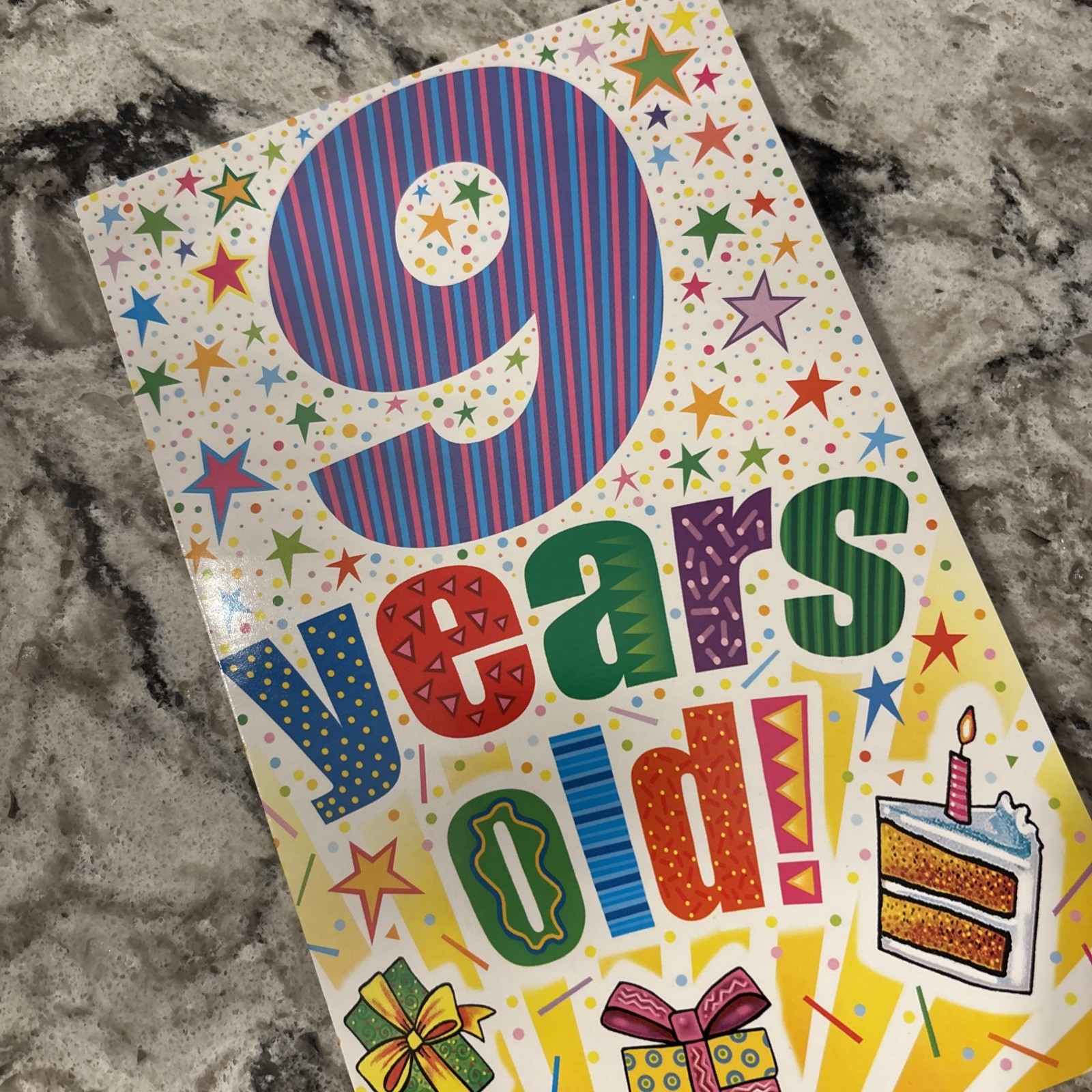 Happy 9th Birthday 9 Years Old Wishes Come True 5”x7.75” Stockwell Greeting Card