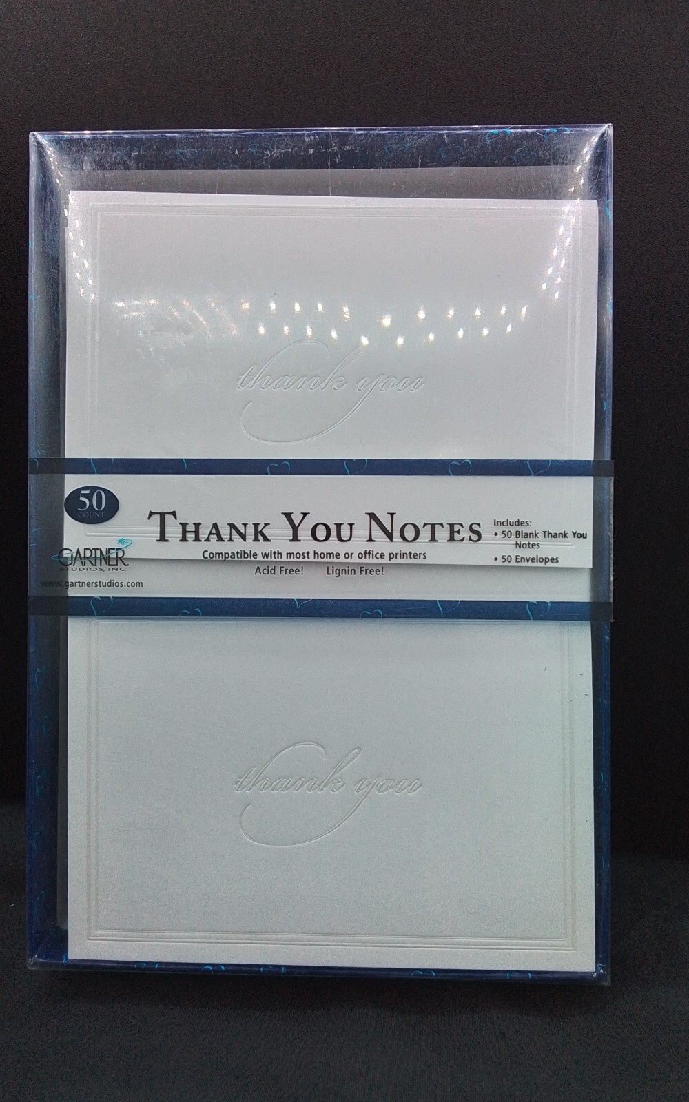 50 COUNT GARTNER THANK YOU NOTES ENVELOPES MOST PRINTER FRIENDLY NEW SEALED BOX