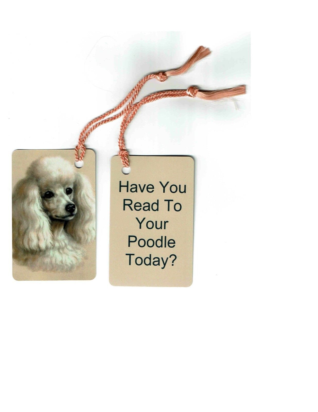 Have You Read To Your Poodle Today? Bookmark & Greeting Card